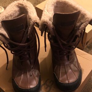UGG Brown and Black Waterproof Winter Boots